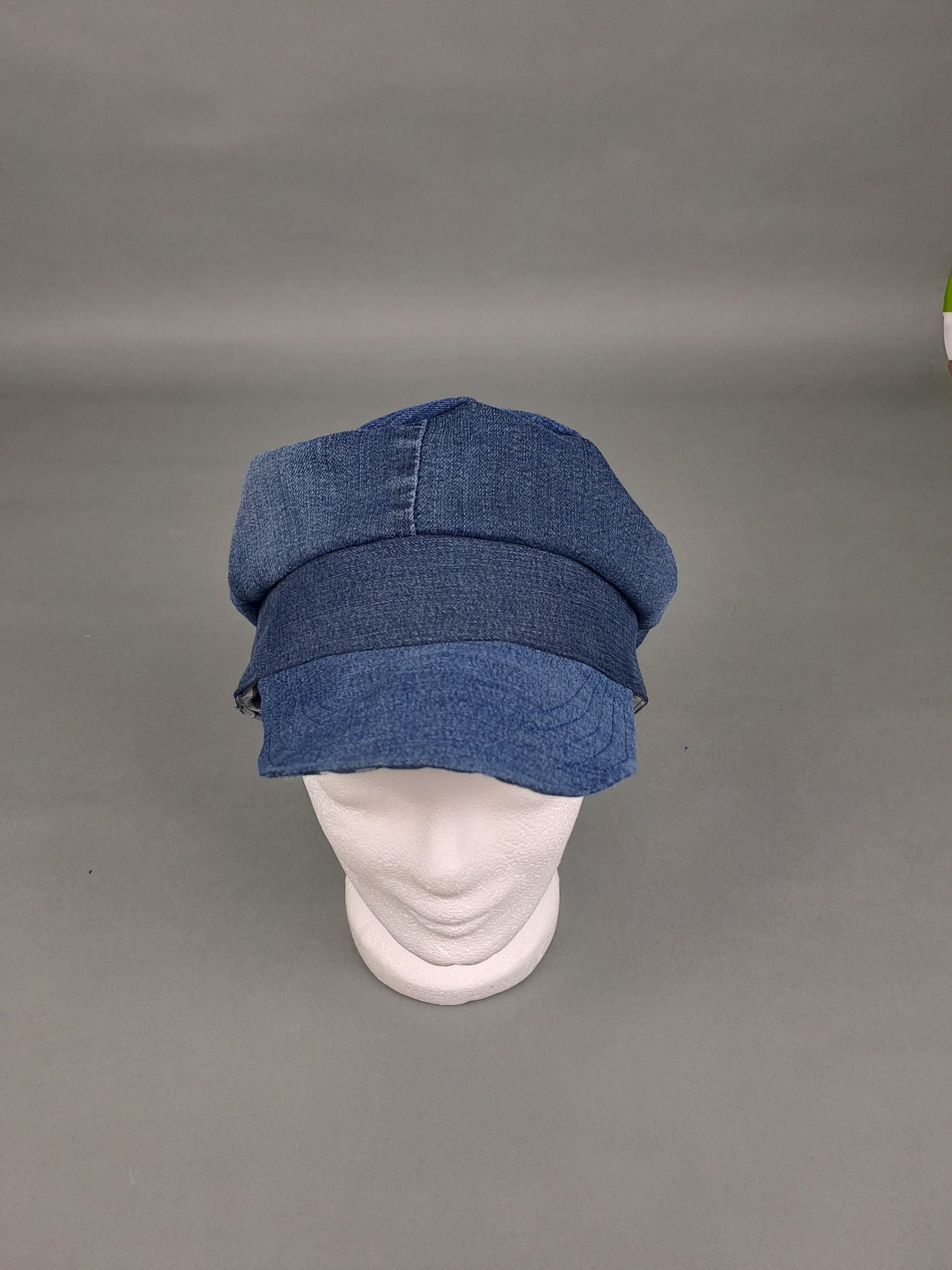Schiffermütze Jeansupycycling aus Kopf