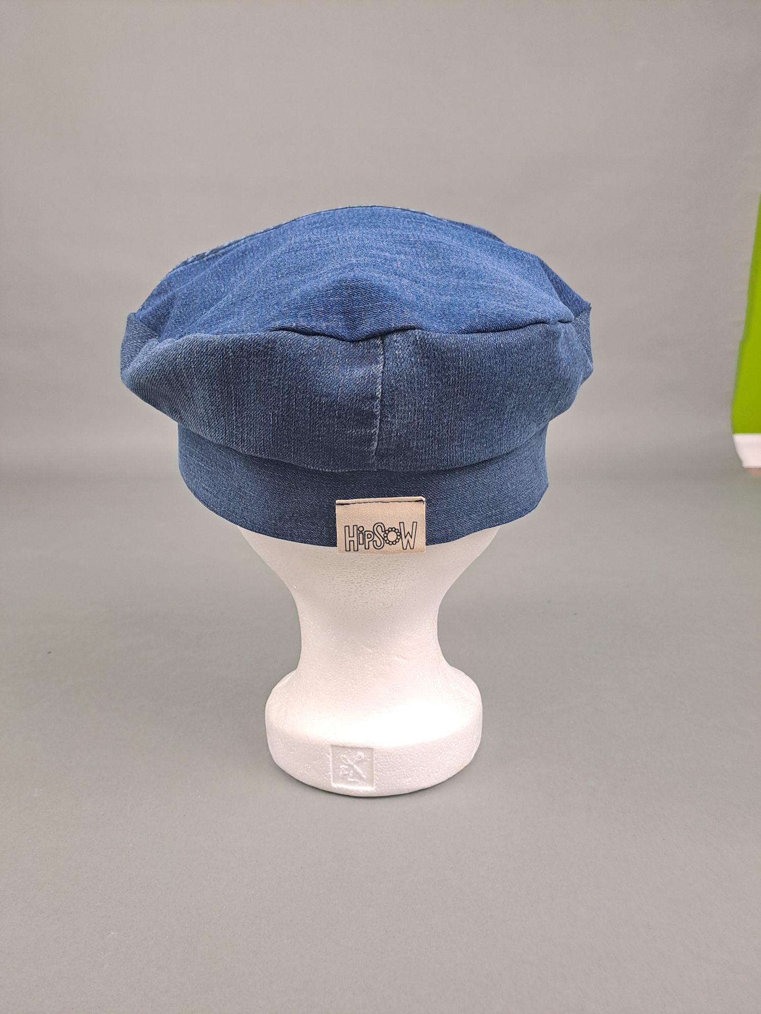 Schiffermütze Jeansupycycling aus Kopf
