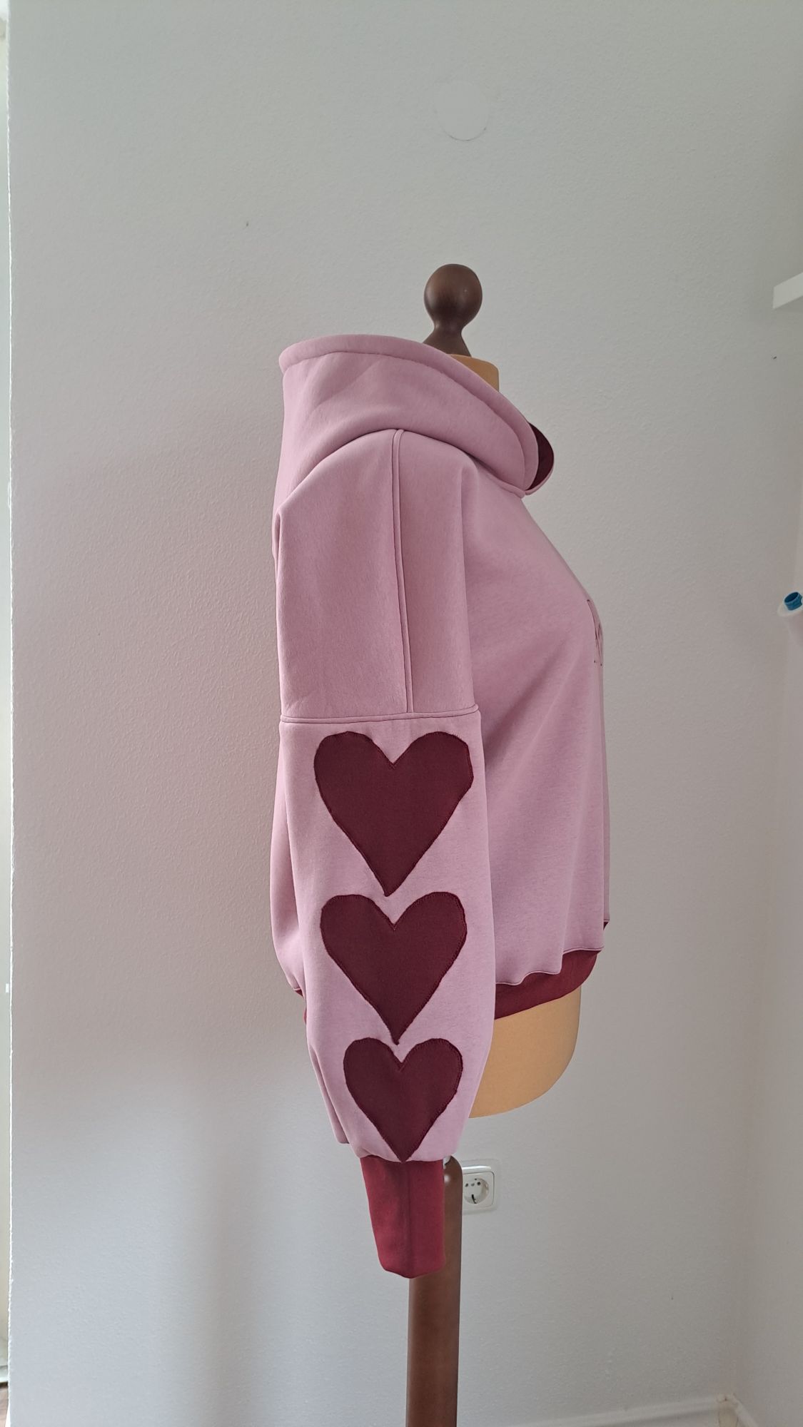 rosa dunkelroter HipSoW Hoodie