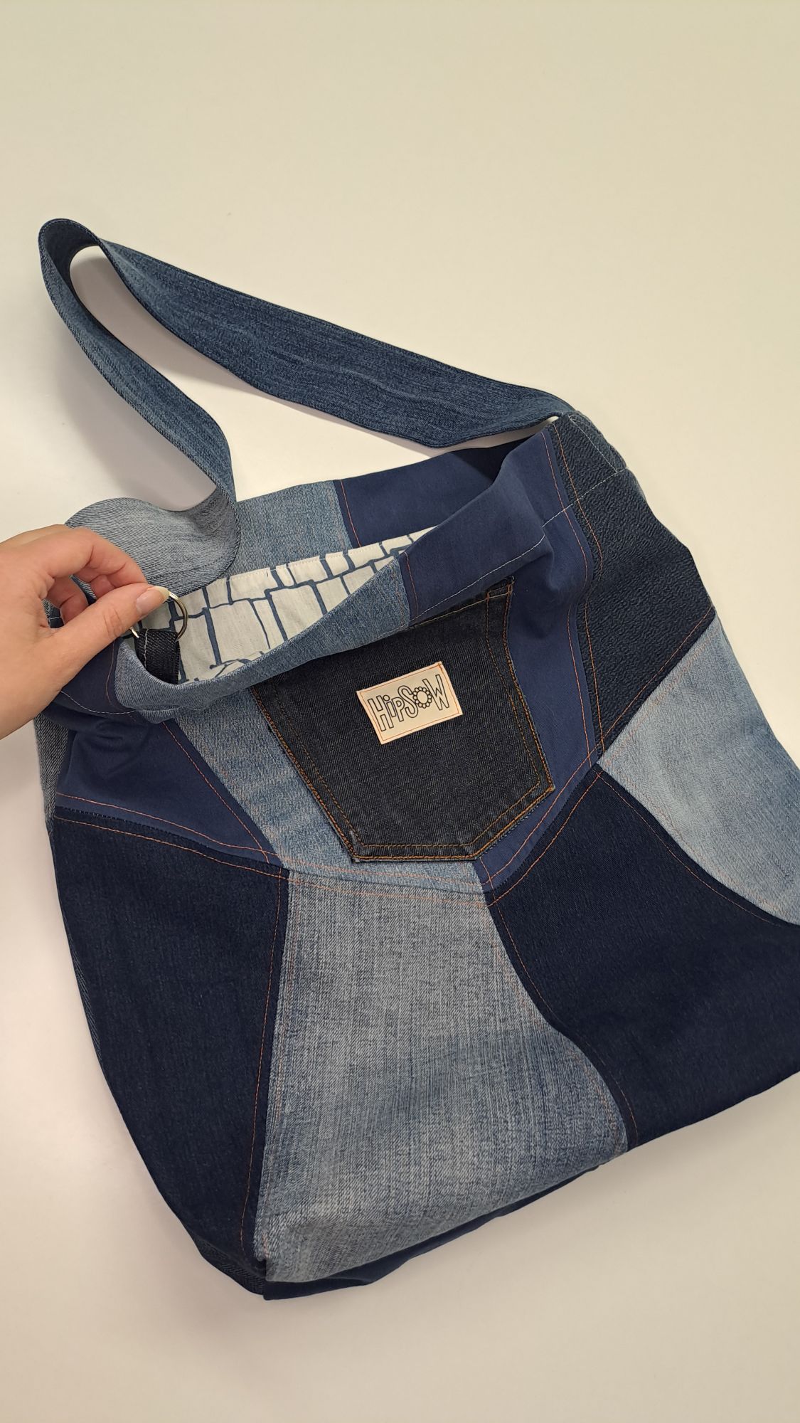 Upcycling Jeans Tragetasche