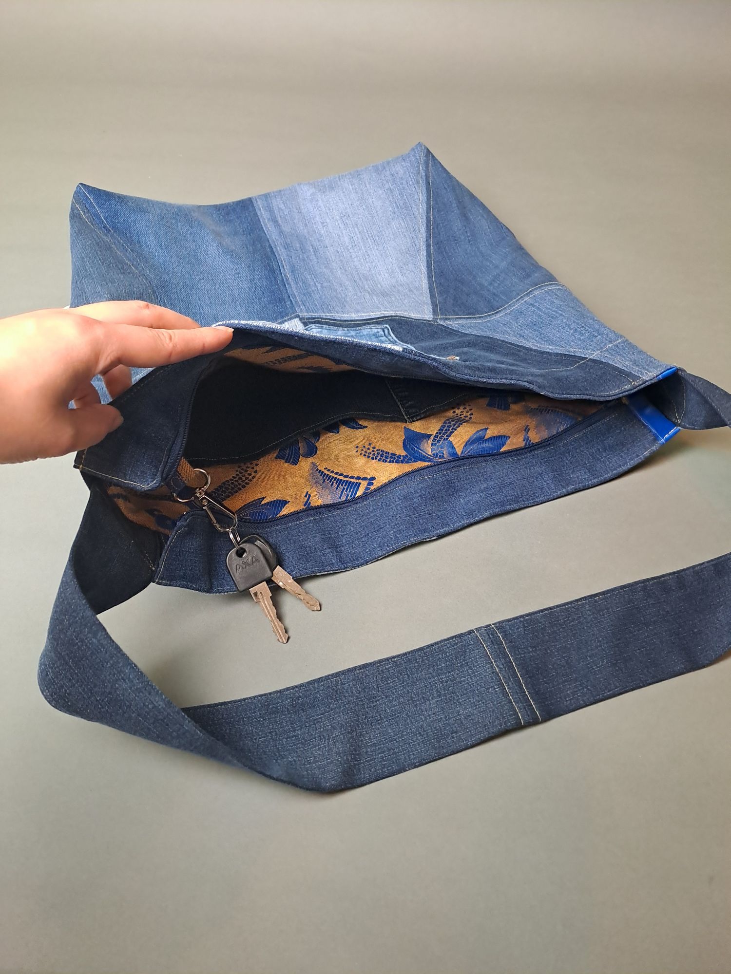 Upcycling Jeans Tragetasche
