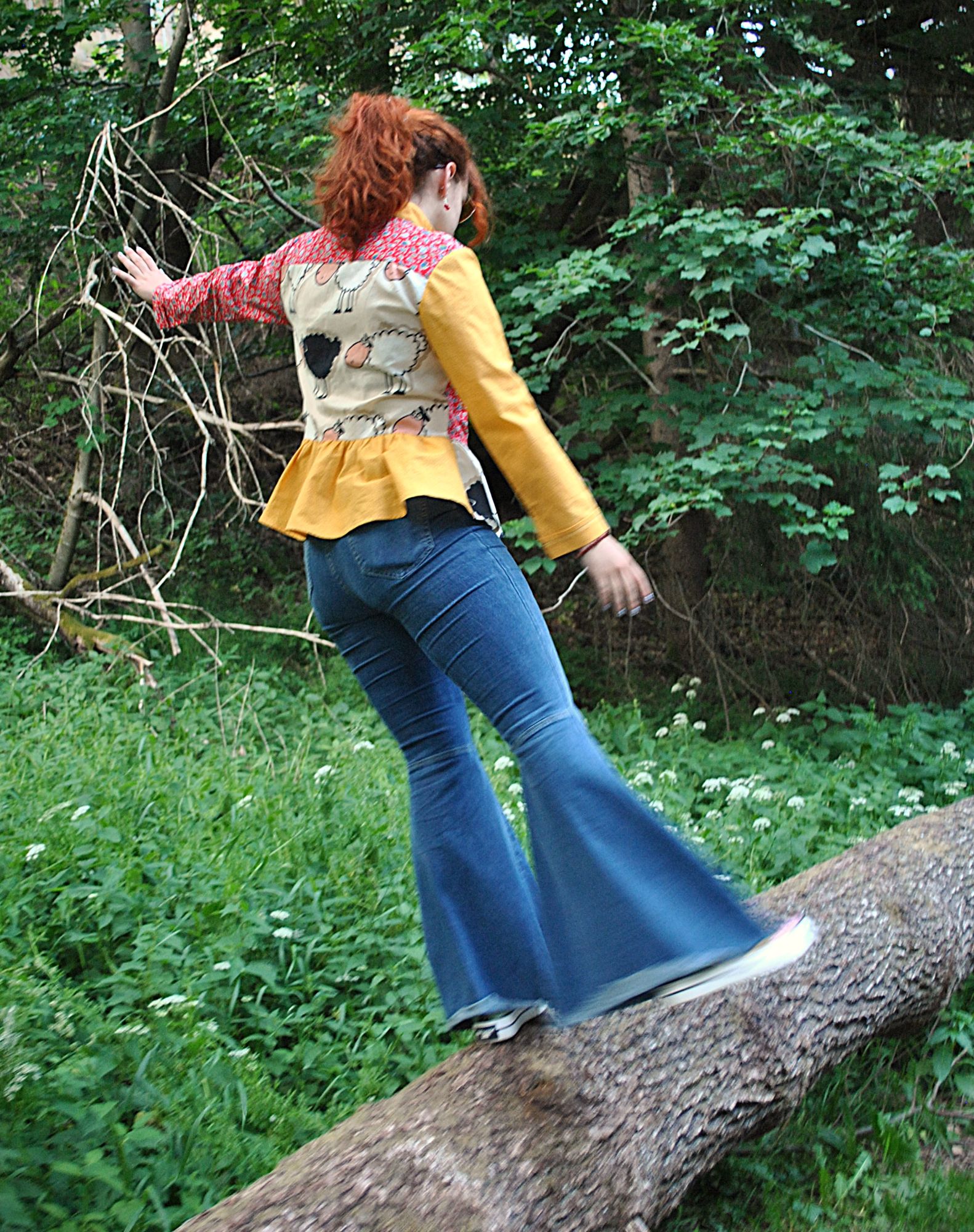 Kunterbunte Bluse - Diese Bluse ist aus lauter Resten entstanden.